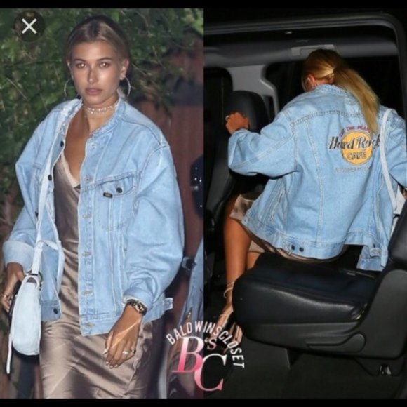 Las Vegas Hard Rock Cafe Save the Planet Light Wash Oversize Denim Jacket M - Picture 1 of 16